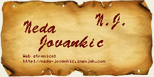 Neda Jovankić vizit kartica